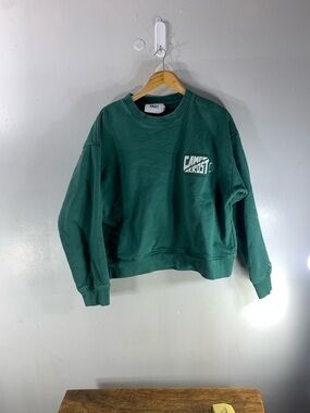 KAOS green cropped sweatshirt minimal streetwear made in USA